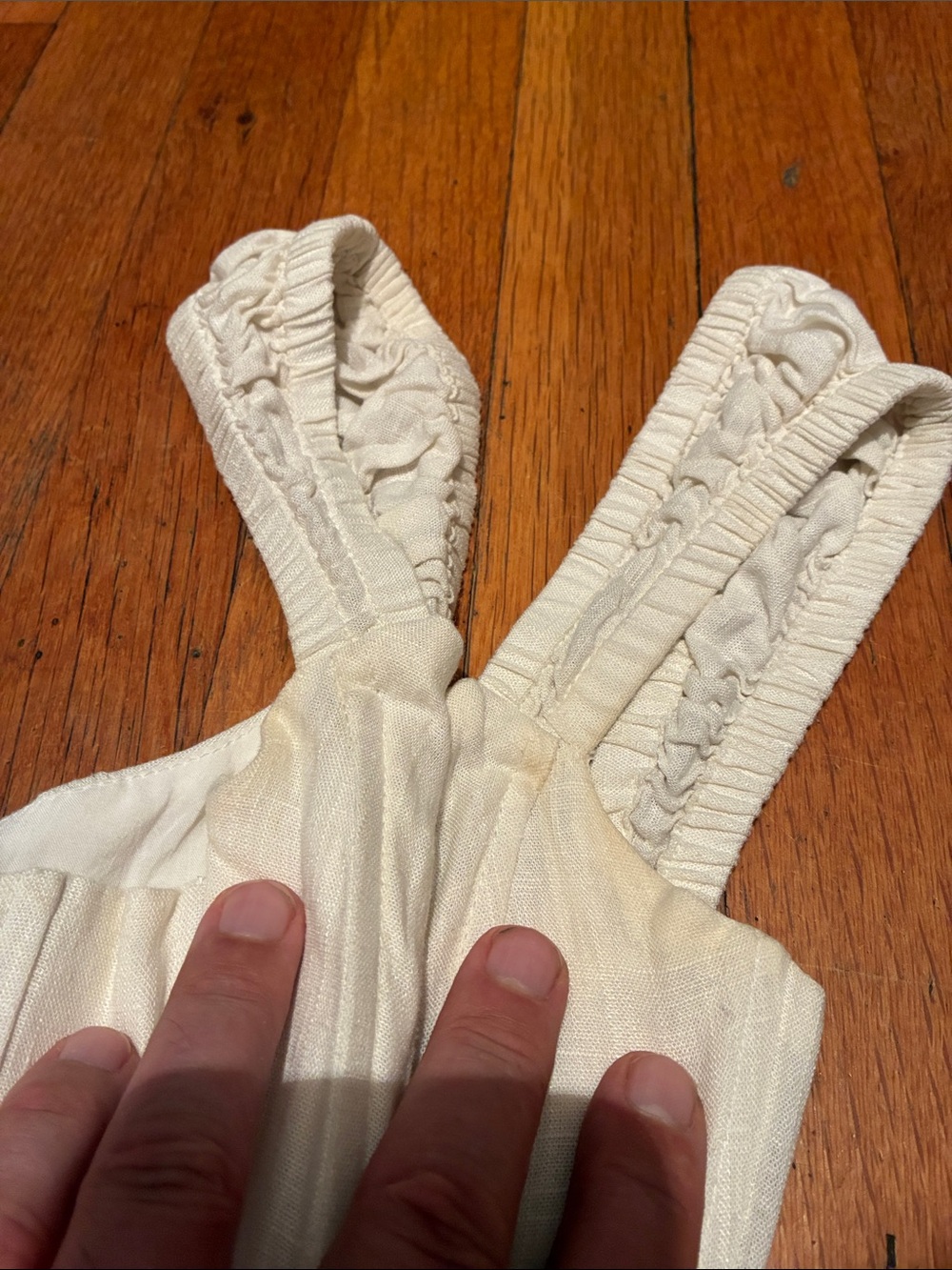 SABO Shae Linen Blend Tie Front Corset Top in Ivory Off White, Women’s size XS - Picture 10 of 15